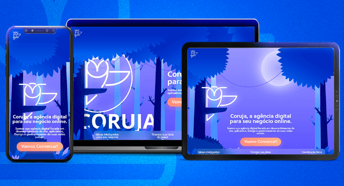 landing page coruja banner